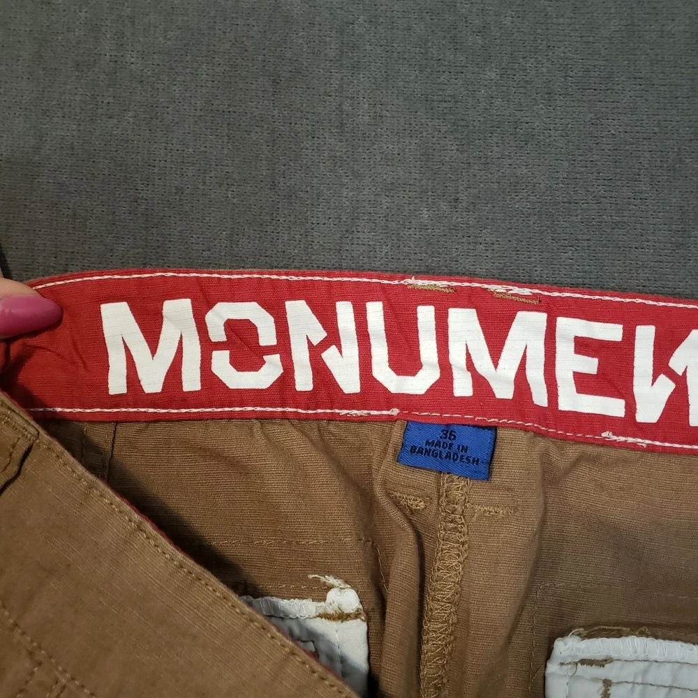 Monument Shorts Mens 36 Khaki Flex Tech‎ Cargo Stretch Performance